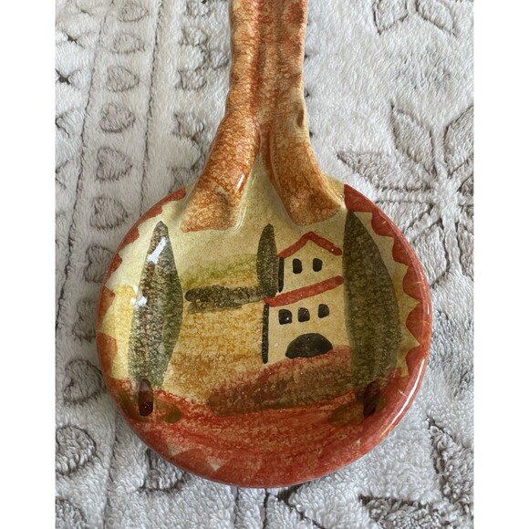 Itálica Ars Vintage Italy Ceramic Pottery Hand Painted Spoon Rest - Picture 3 of 7